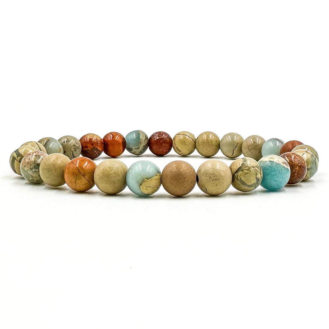 Union - Snakeskin Jasper Gemstone Beaded Bracelet-0