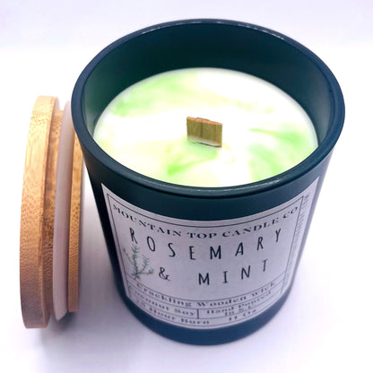 Rosemary &amp; Mint Woodwick Candle - HartCentered