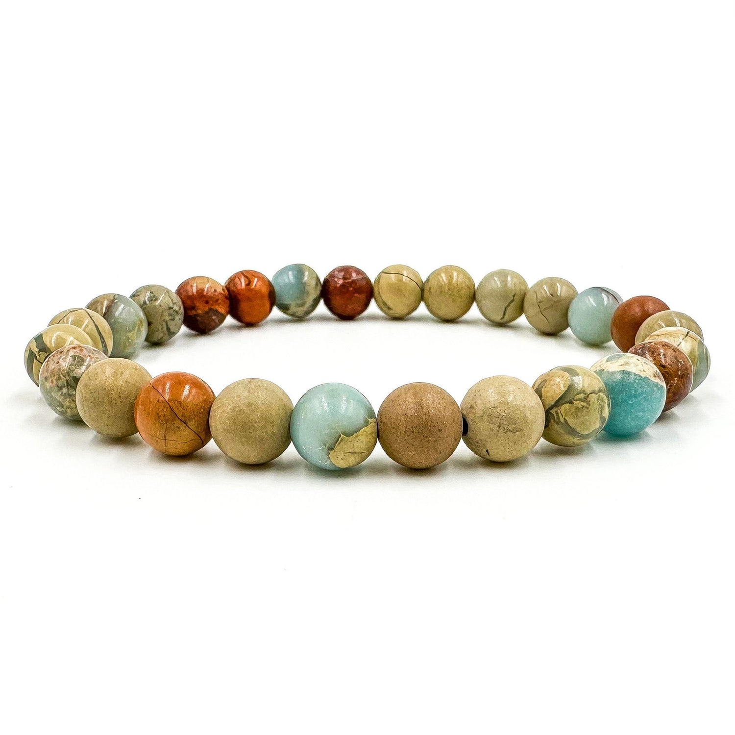 Union - Snakeskin Jasper Gemstone Beaded Bracelet-1