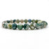 Union - Tree Agate Green Gemstone Beaded Bracelet-0