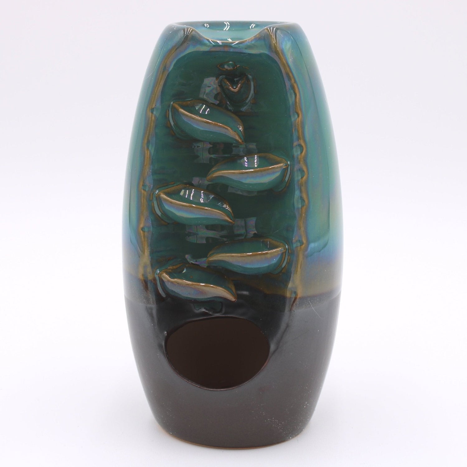 Blue | Ceramic | Back Flow | Incense Burner - HartCentered