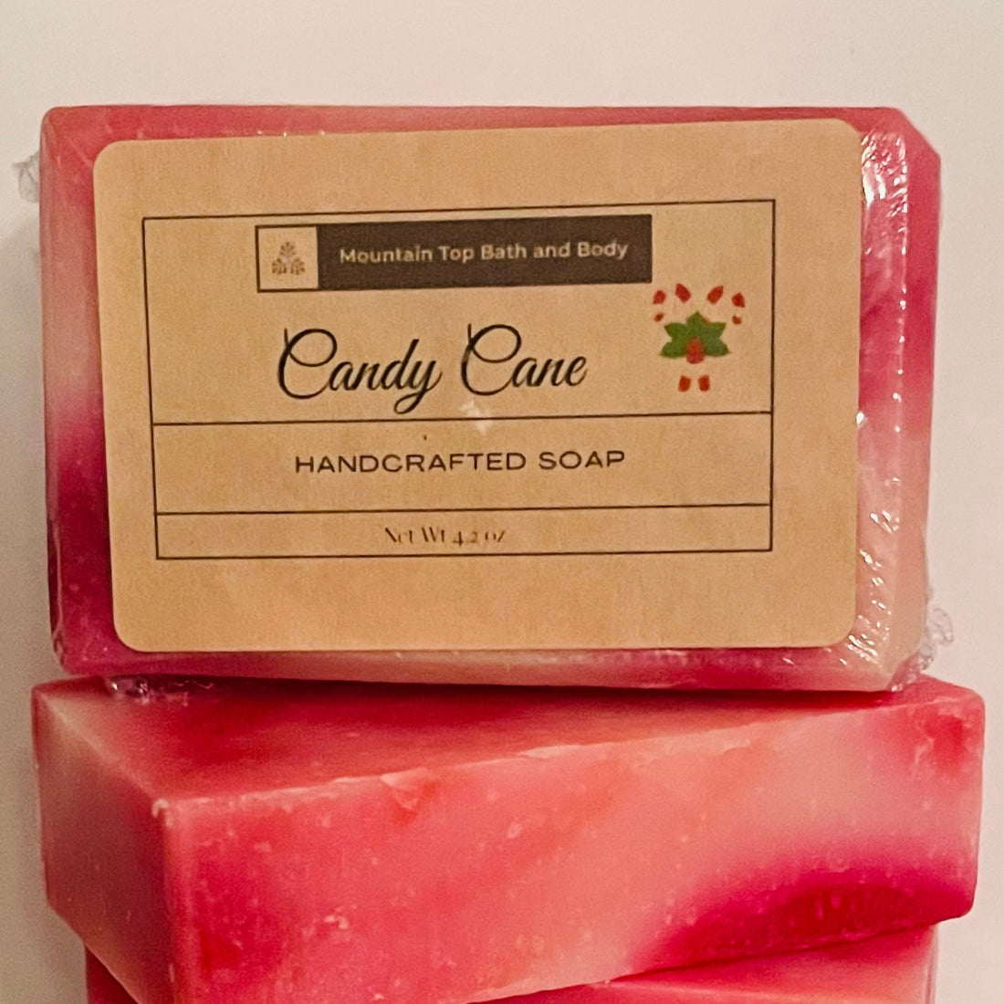 Candy Cane All-Natural Soap - HartCentered