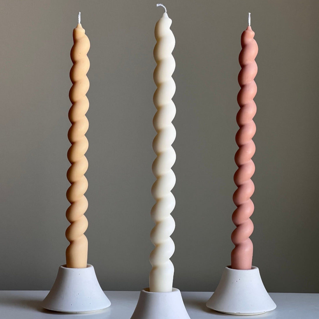 Tall Twisted Taper Candle - HartCentered