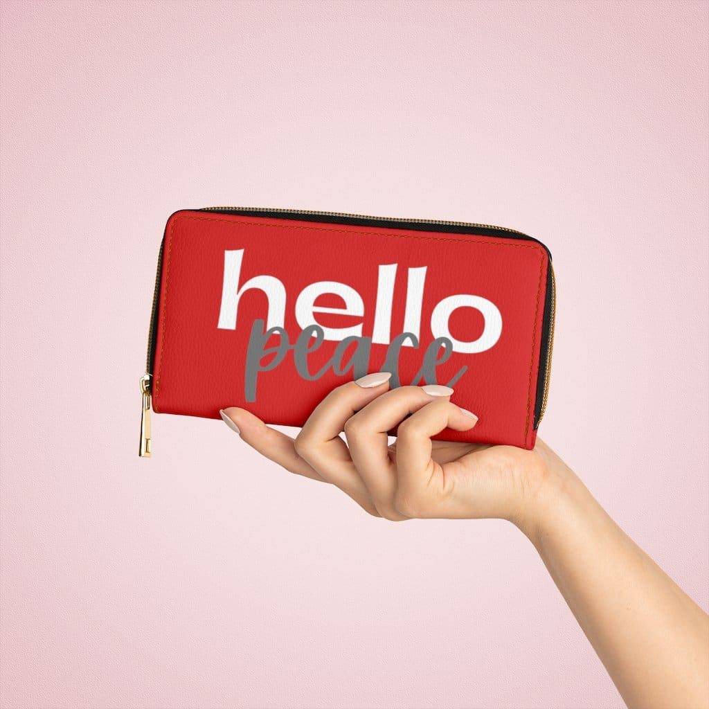 Hello Peace | Red &amp; White Women’s Wallet