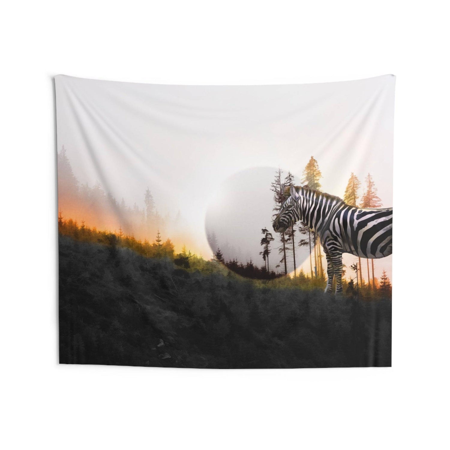 Zebra Moon Tapestry