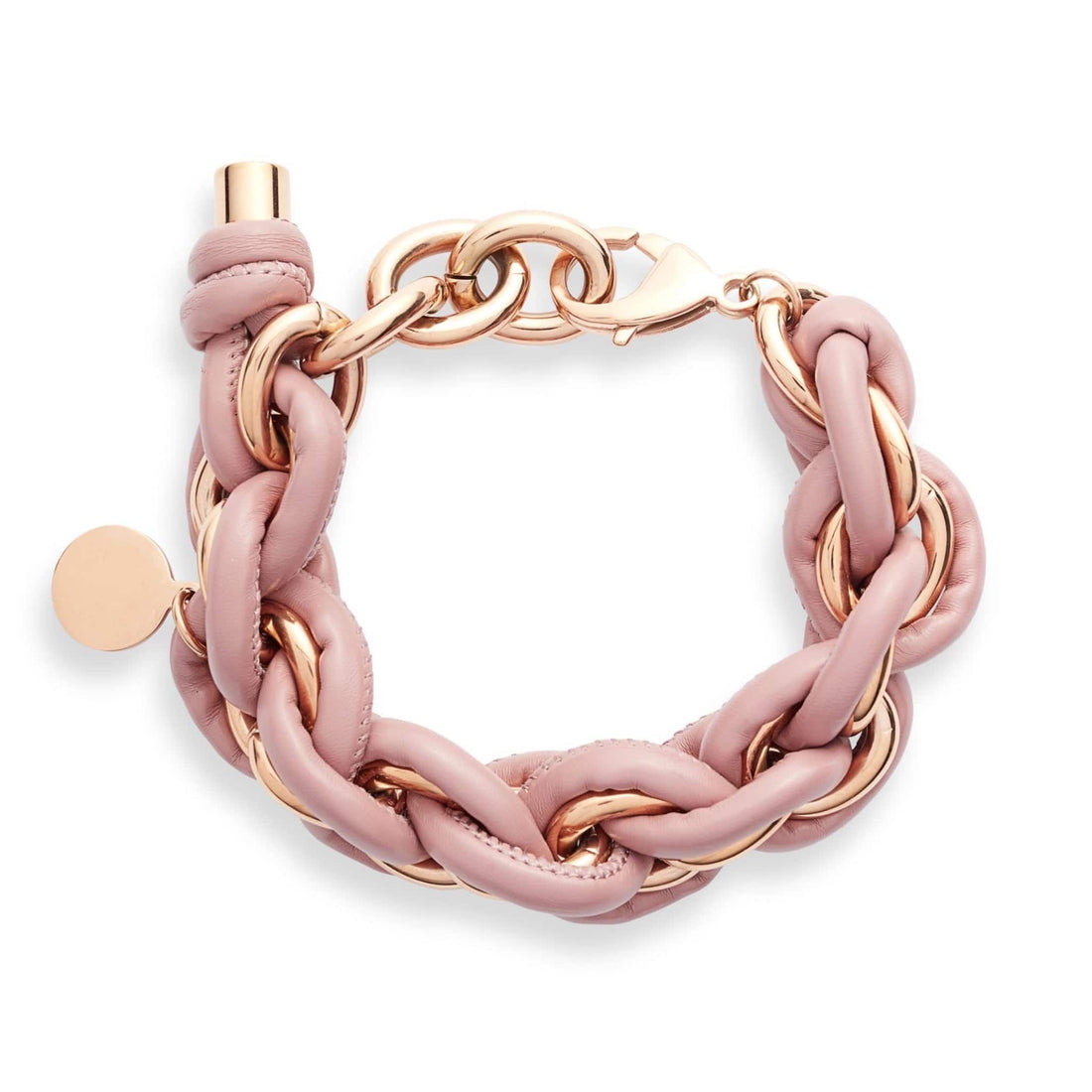 Leather Wrapped Chain Bracelet | Stainless Steel &amp; Genuine Leather | More Colors Available