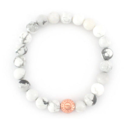 White Howlite Tessa Bracelet | Rose Gold-Plated Brass