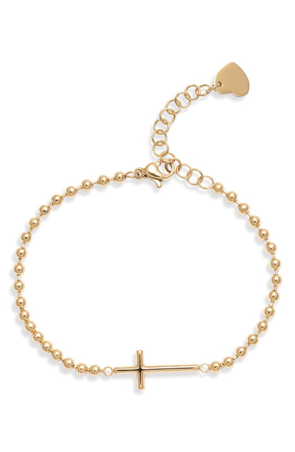 Cross Charm Bracelet | Stainless Steel | More Colors Available