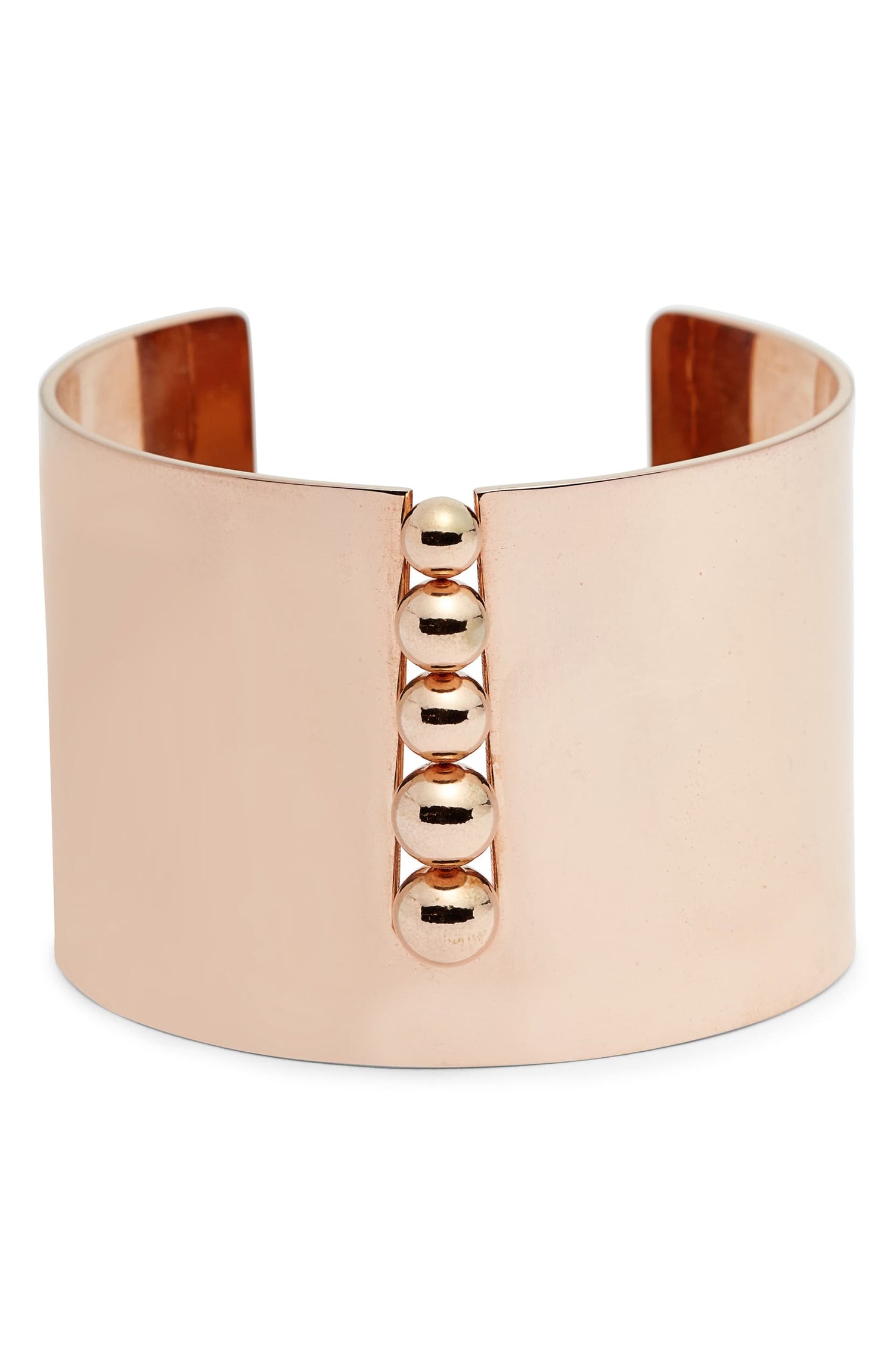 Inset Bead Wide Cuff | Stainless Steel | More Colors Available