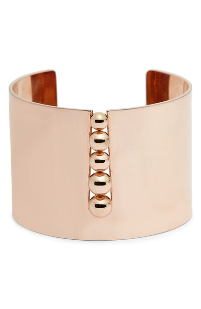 Inset Bead Wide Cuff | Stainless Steel | More Colors Available