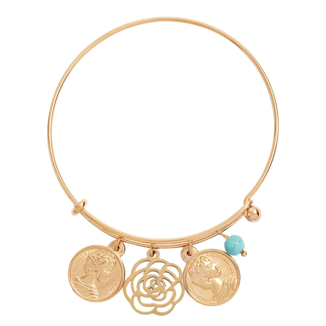 Multi Charm Bangle | Stainless Steel | More Colors Available