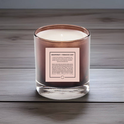 Soy Candle | Grapefruit + Tobacco Leaf