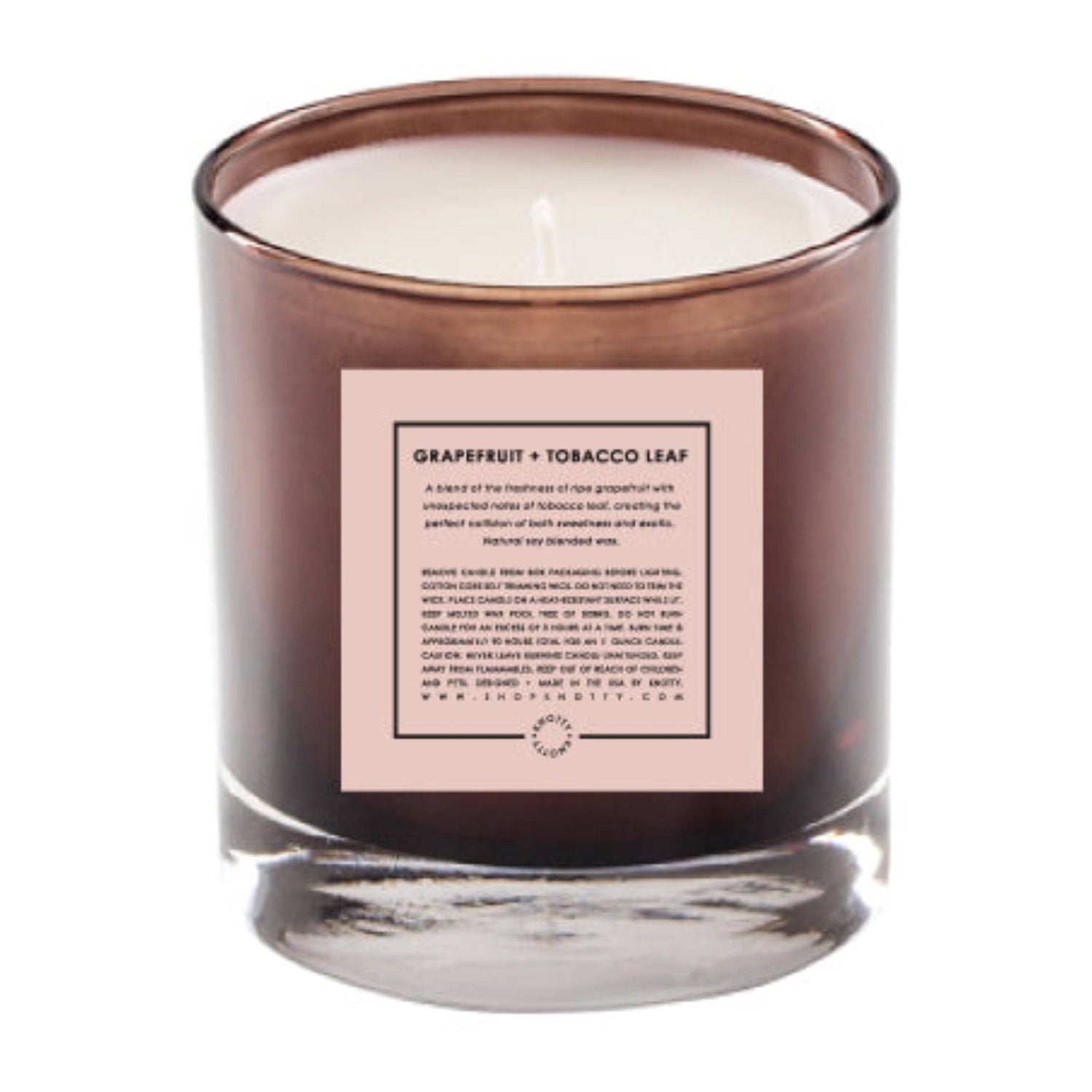 Soy Candle | Grapefruit + Tobacco Leaf