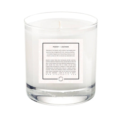 Soy Candle | Peony + Leather