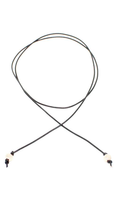 Signature Leather Cord Convertible Wrap | 14k Gold-Plated Brass | More Colors Available - HartCentered