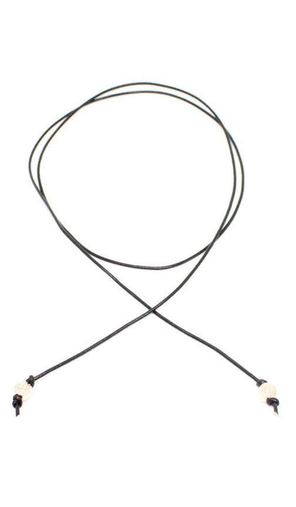Signature Leather Cord Convertible Wrap | 14k Gold-Plated Brass | More Colors Available - HartCentered