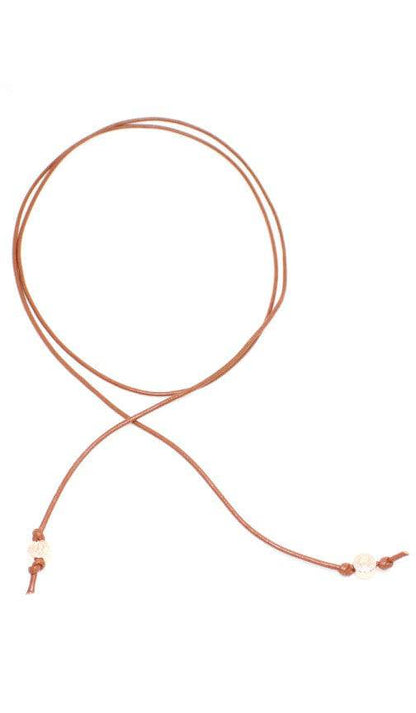 Signature Leather Cord Convertible Wrap | 14k Gold-Plated Brass | More Colors Available - HartCentered