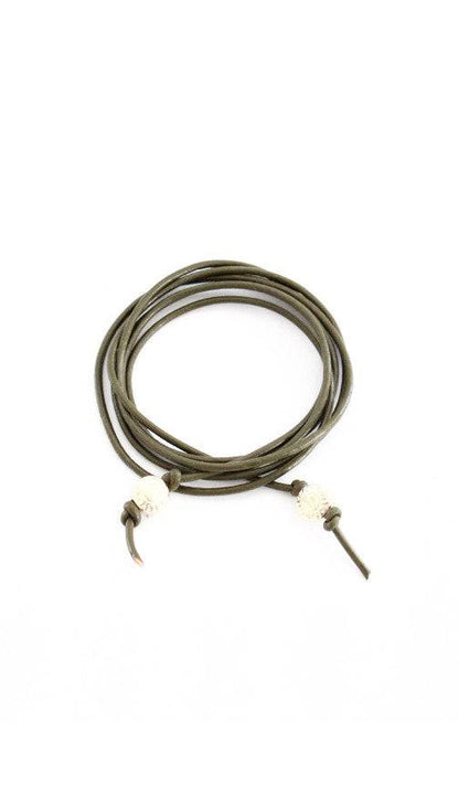 Signature Leather Cord Convertible Wrap | 14k Gold-Plated Brass | More Colors Available - HartCentered