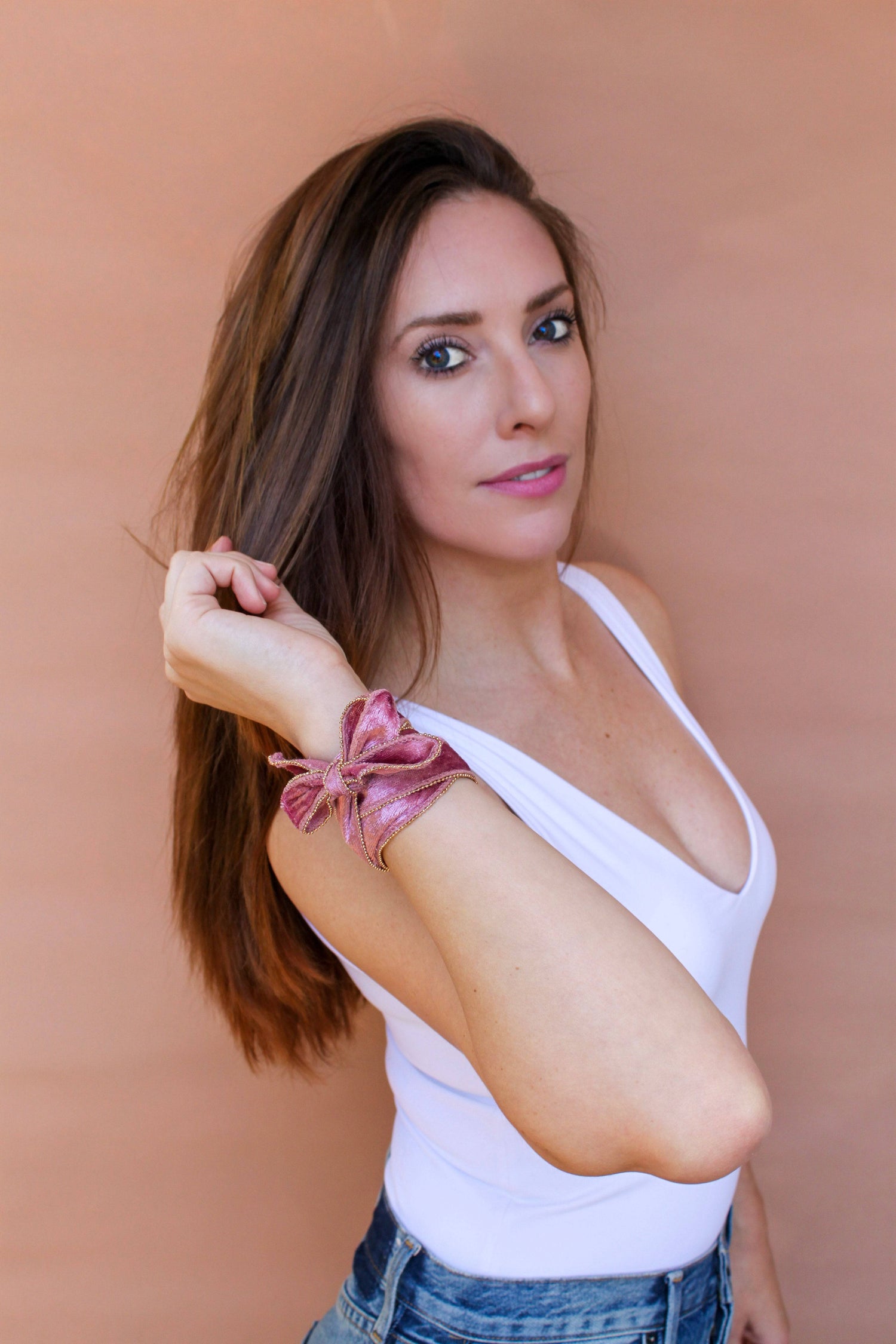 Velvet Convertible Wrap | Blush Headband