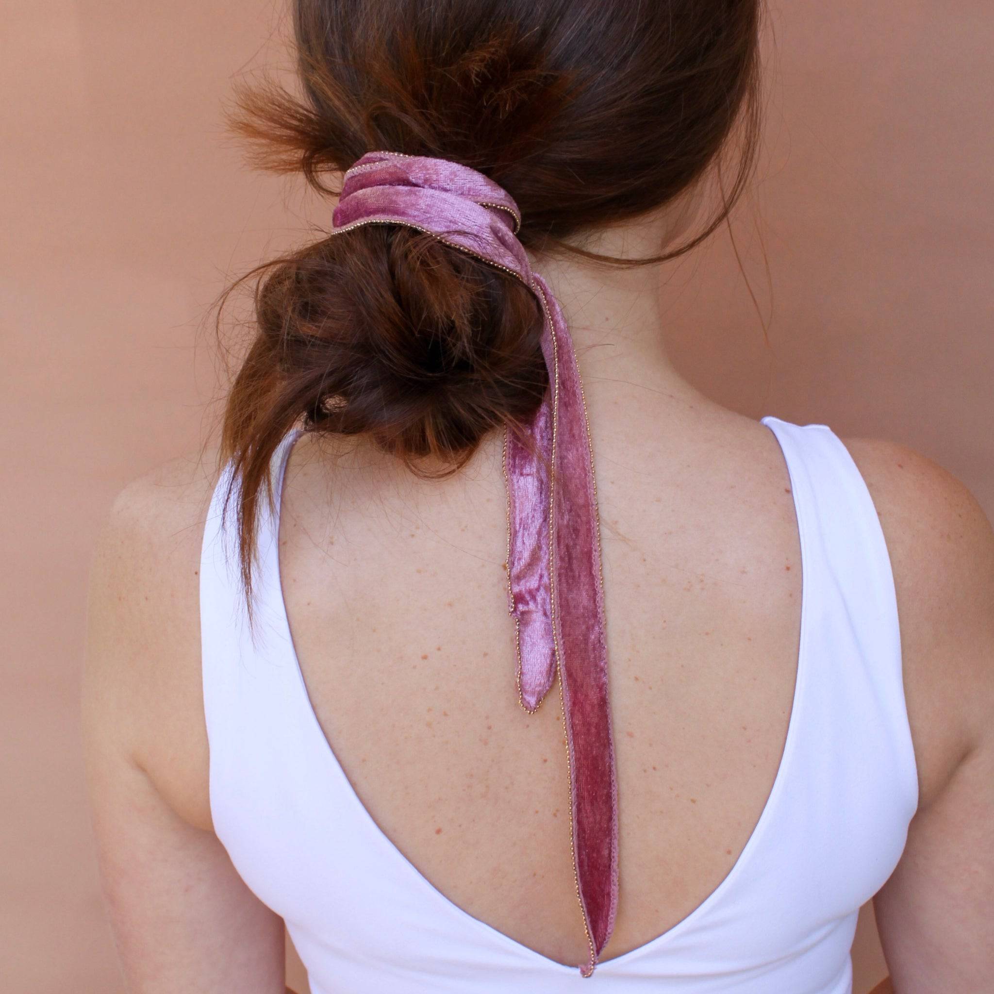 Velvet Convertible Wrap | Blush Headband