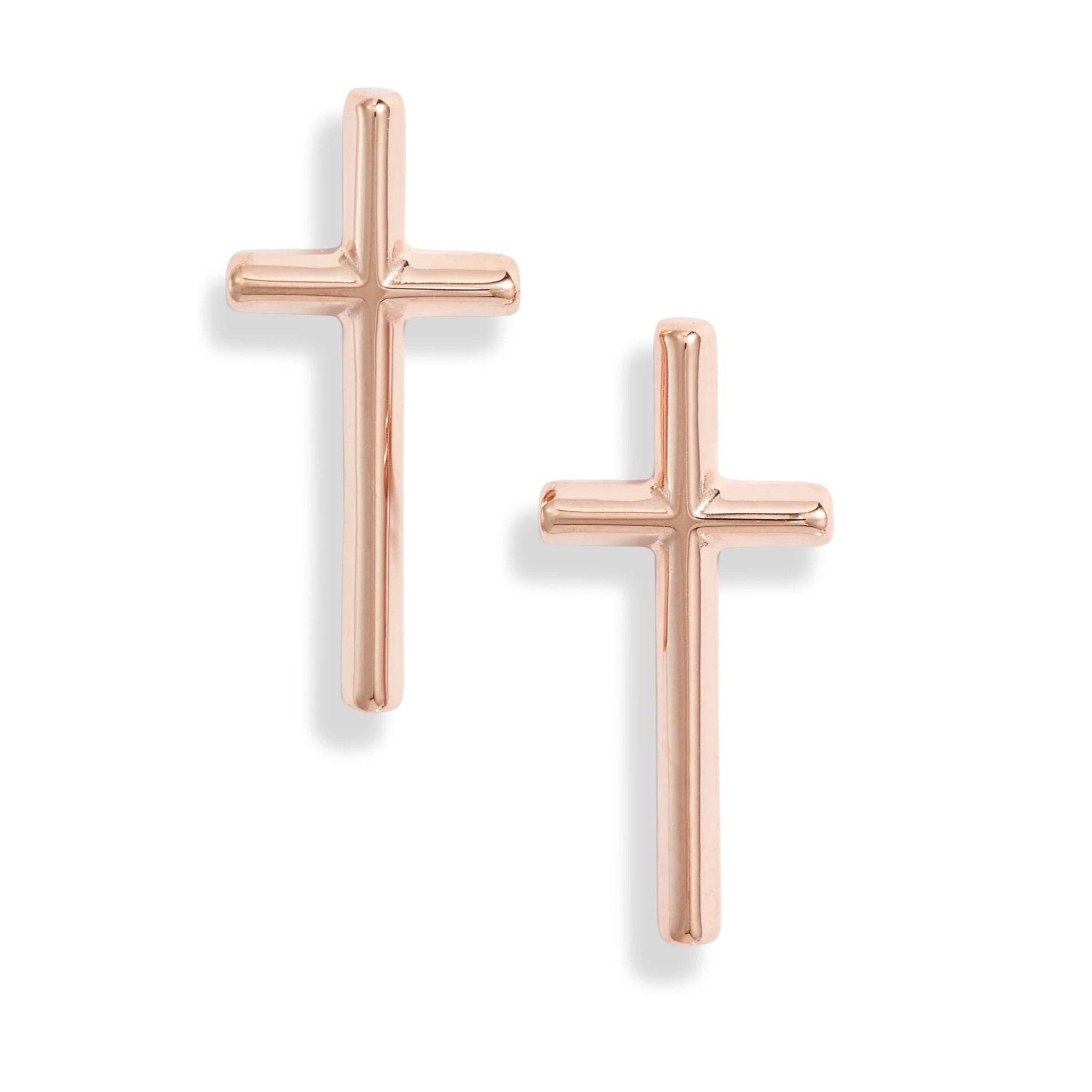 Cross Stud Earrings | Stainless Steel | More Colors Available