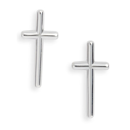 Cross Stud Earrings | Stainless Steel | More Colors Available