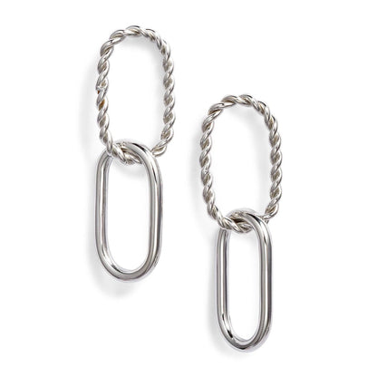 Twisted Chain Link Earrings | Stainless Steel | More Colors Available