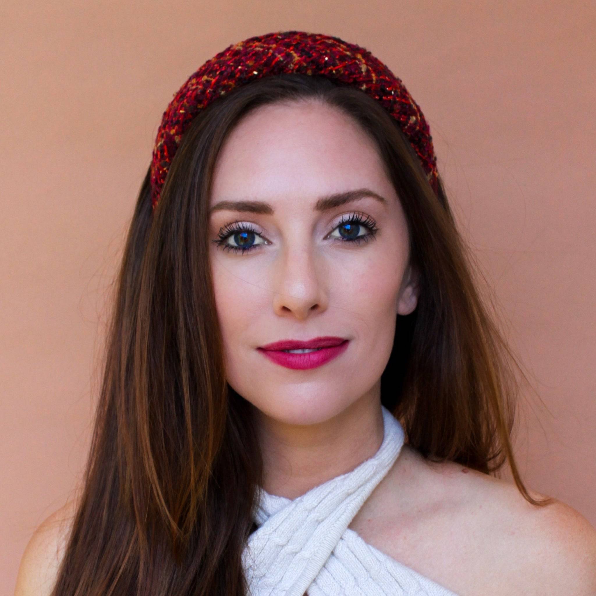 Tweed Headband | Red