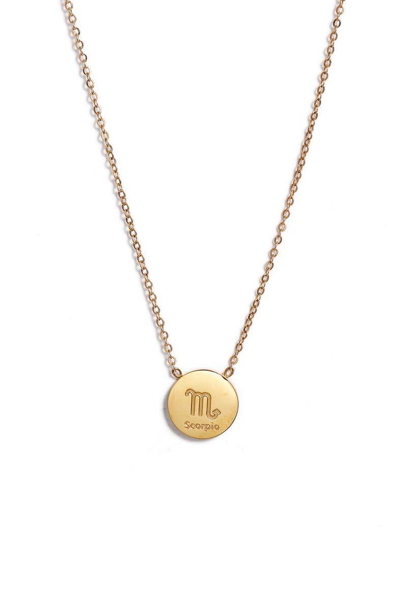 Reversible Zodiac Charm Necklace | Gold-Tone Stainless Steel