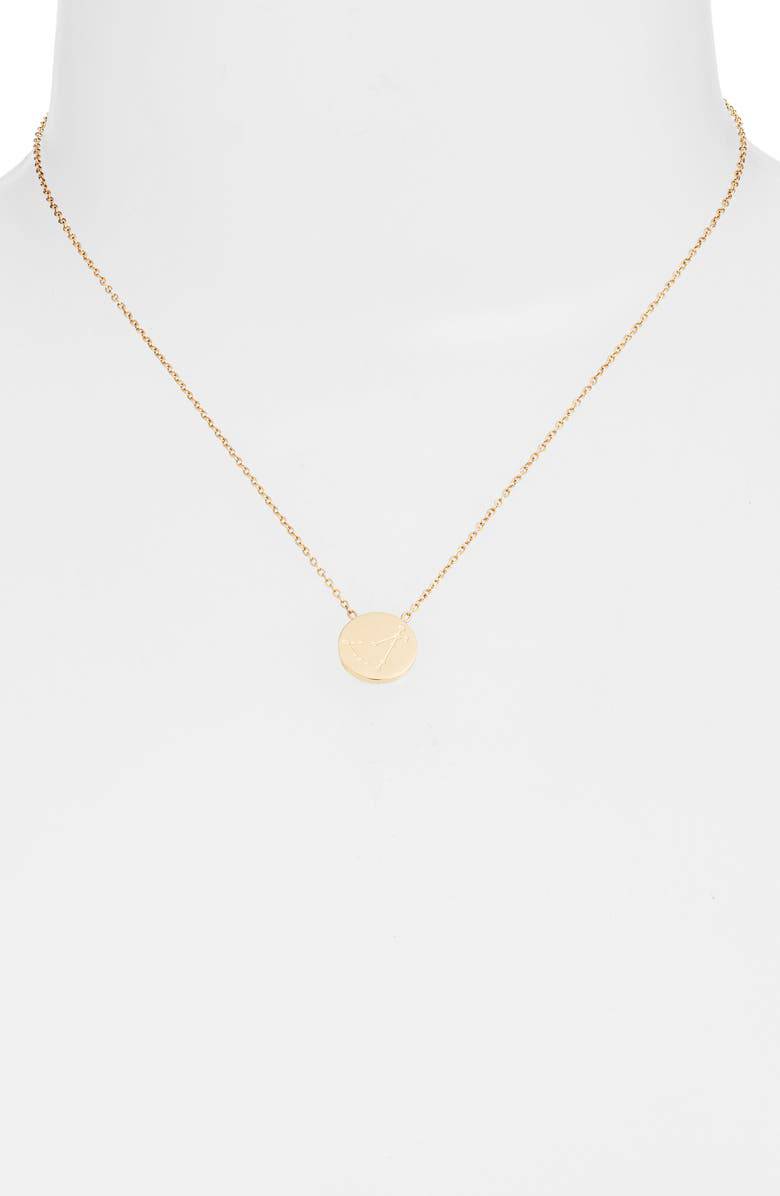 Reversible Zodiac Charm Necklace | Gold-Tone Stainless Steel