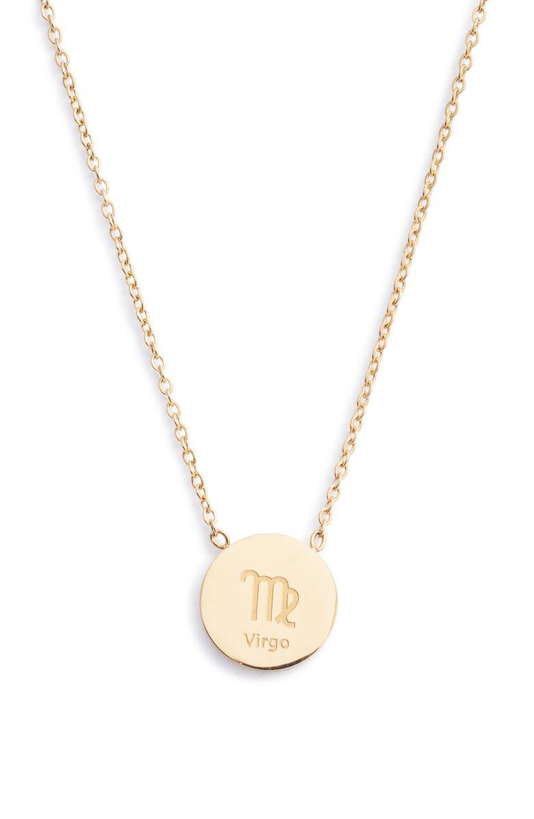 Reversible Zodiac Charm Necklace | Gold-Tone Stainless Steel