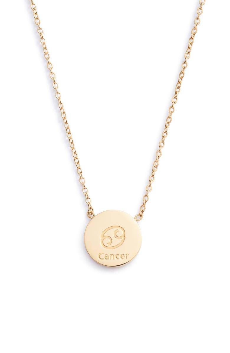 Reversible Zodiac Charm Necklace | Gold-Tone Stainless Steel