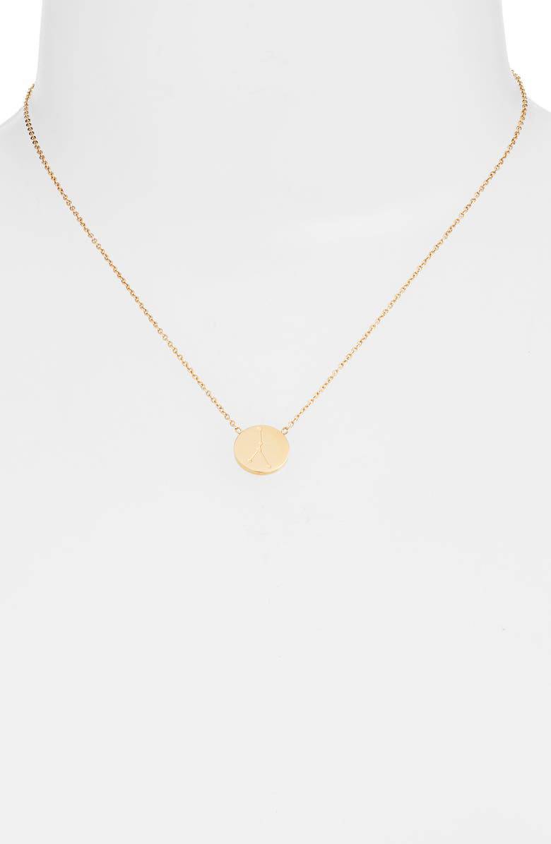 Reversible Zodiac Charm Necklace | Gold-Tone Stainless Steel