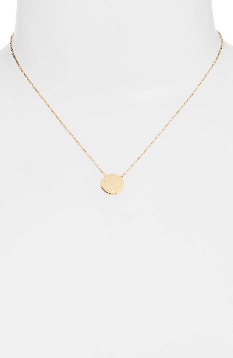 Reversible Zodiac Charm Necklace | Gold-Tone Stainless Steel