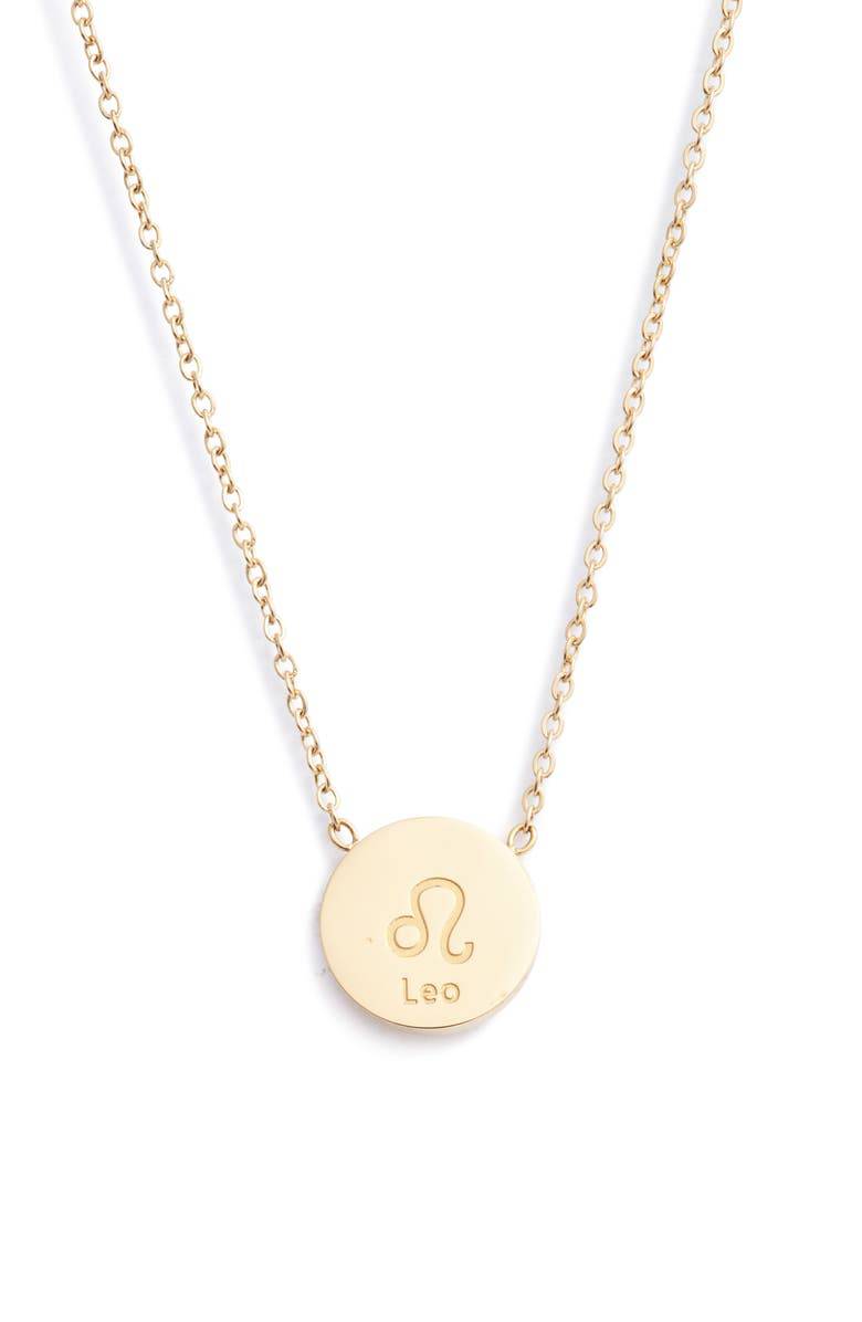 Reversible Zodiac Charm Necklace | Gold-Tone Stainless Steel