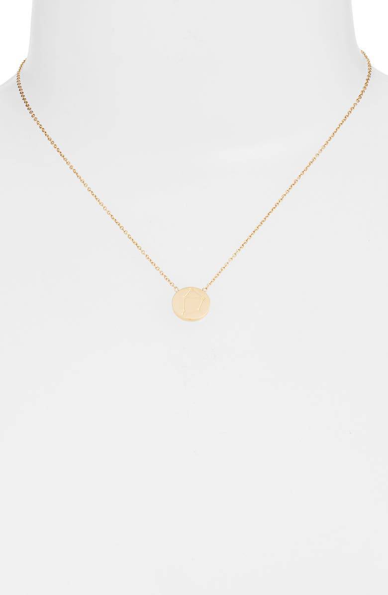 Reversible Zodiac Charm Necklace | Gold-Tone Stainless Steel