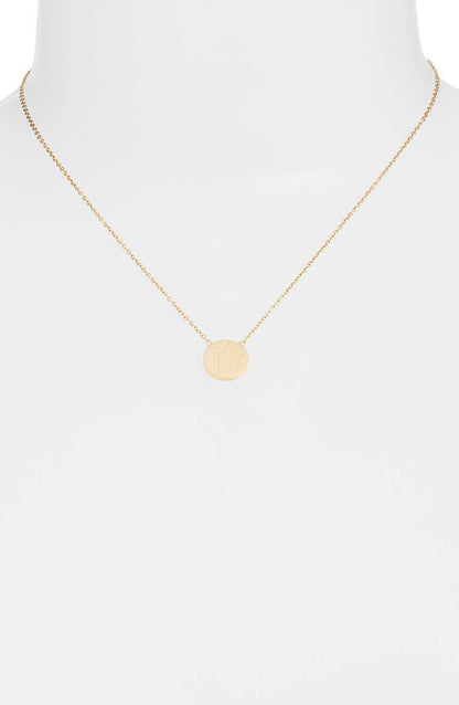 Reversible Zodiac Charm Necklace | Gold-Tone Stainless Steel