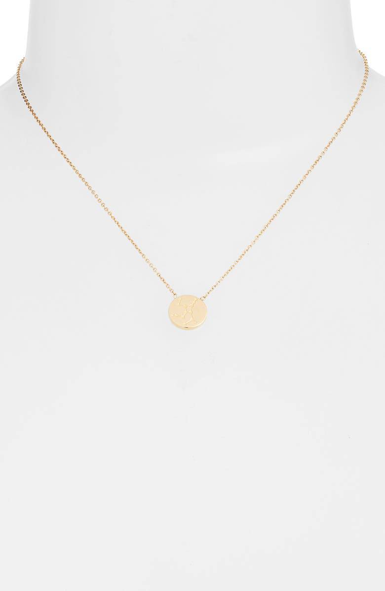 Reversible Zodiac Charm Necklace | Gold-Tone Stainless Steel