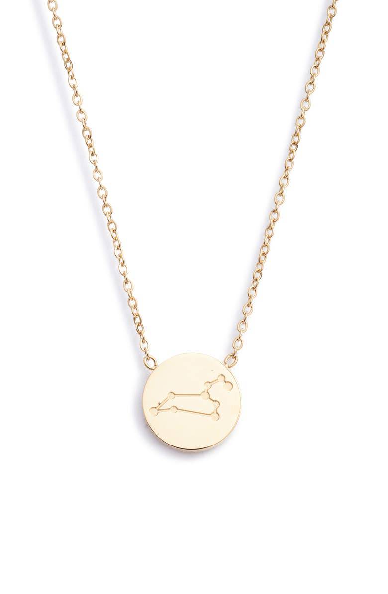 Reversible Zodiac Charm Necklace | Gold-Tone Stainless Steel