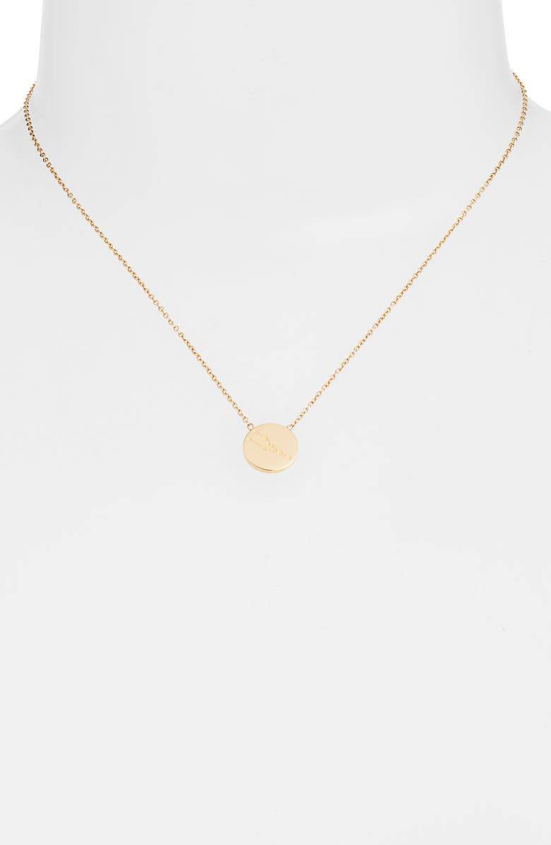 Reversible Zodiac Charm Necklace | Gold-Tone Stainless Steel