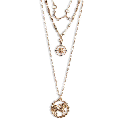 Astrological Charm Necklace - Aries | Gold-Plated Brass