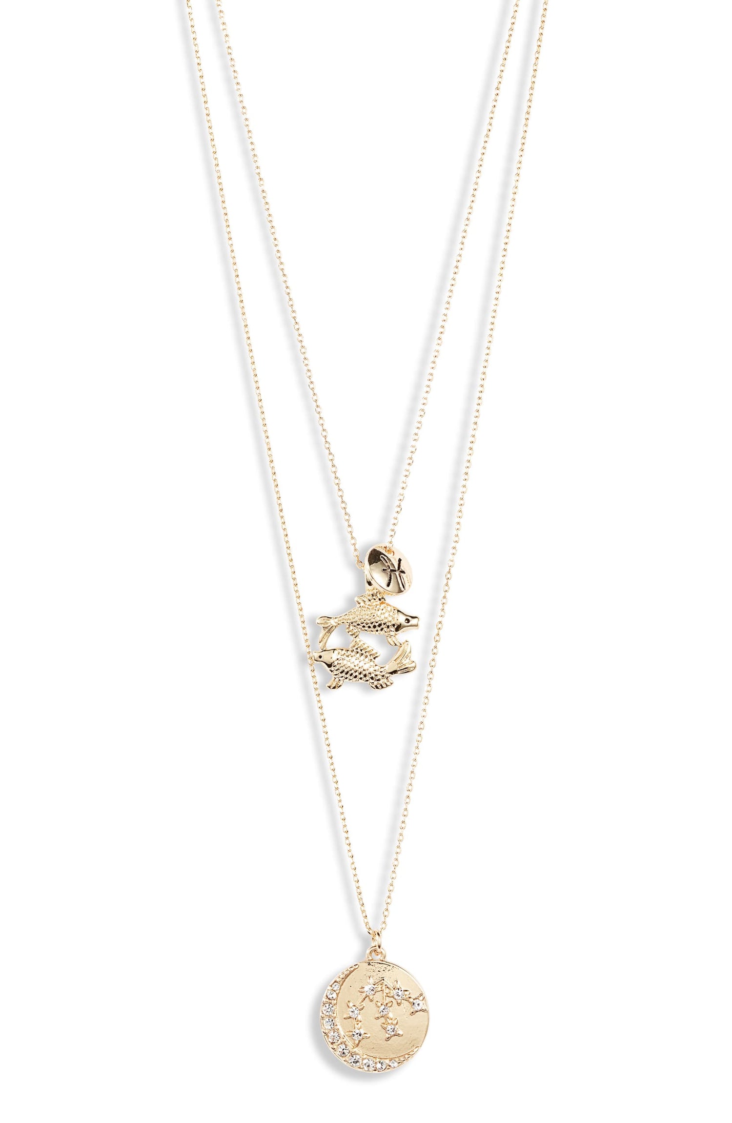 Astrological Charm Necklace - Pisces | Gold-Plated Brass