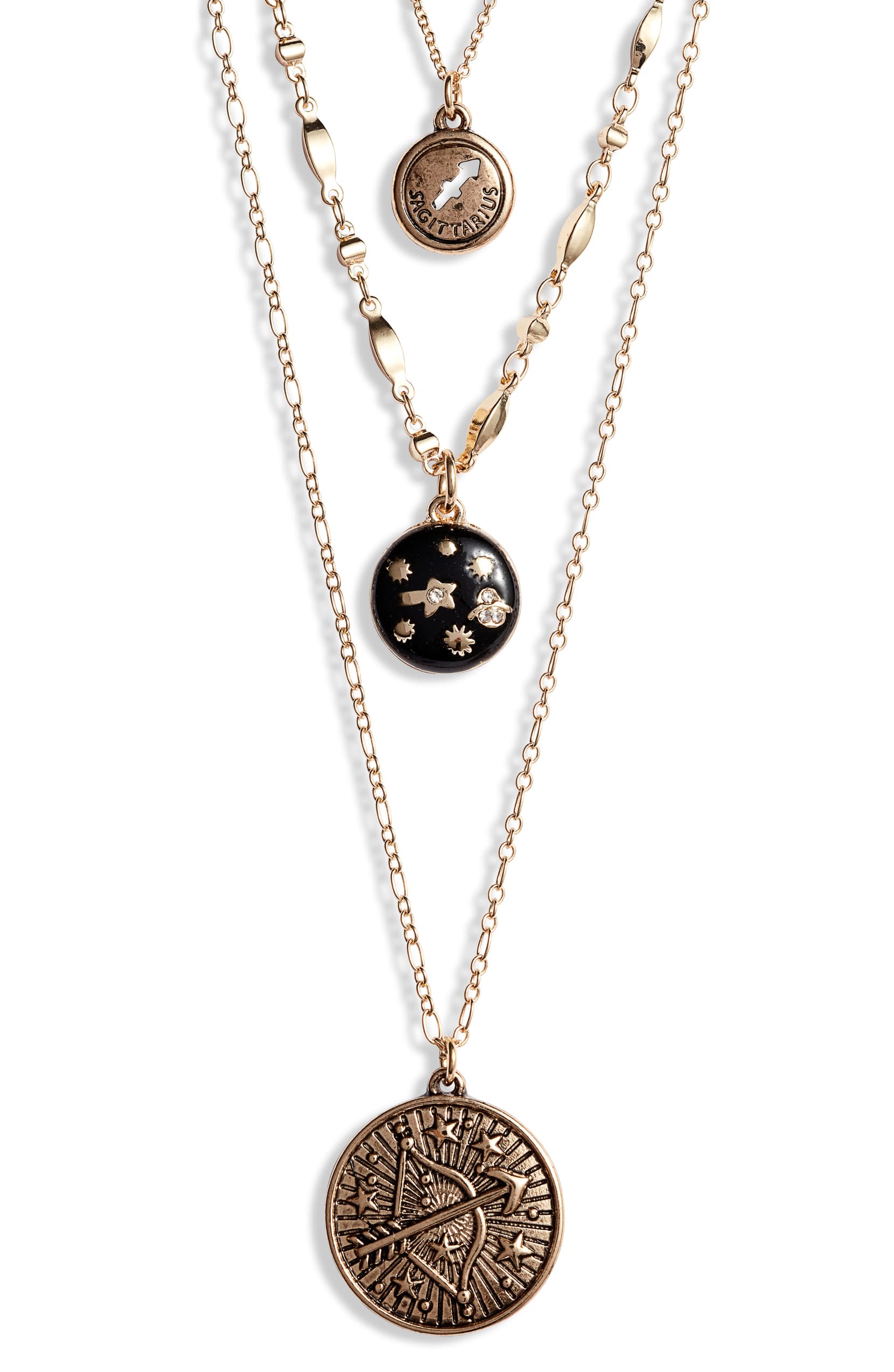 Astrological Charm Necklace - Sagittarius | Gold-Plated Brass