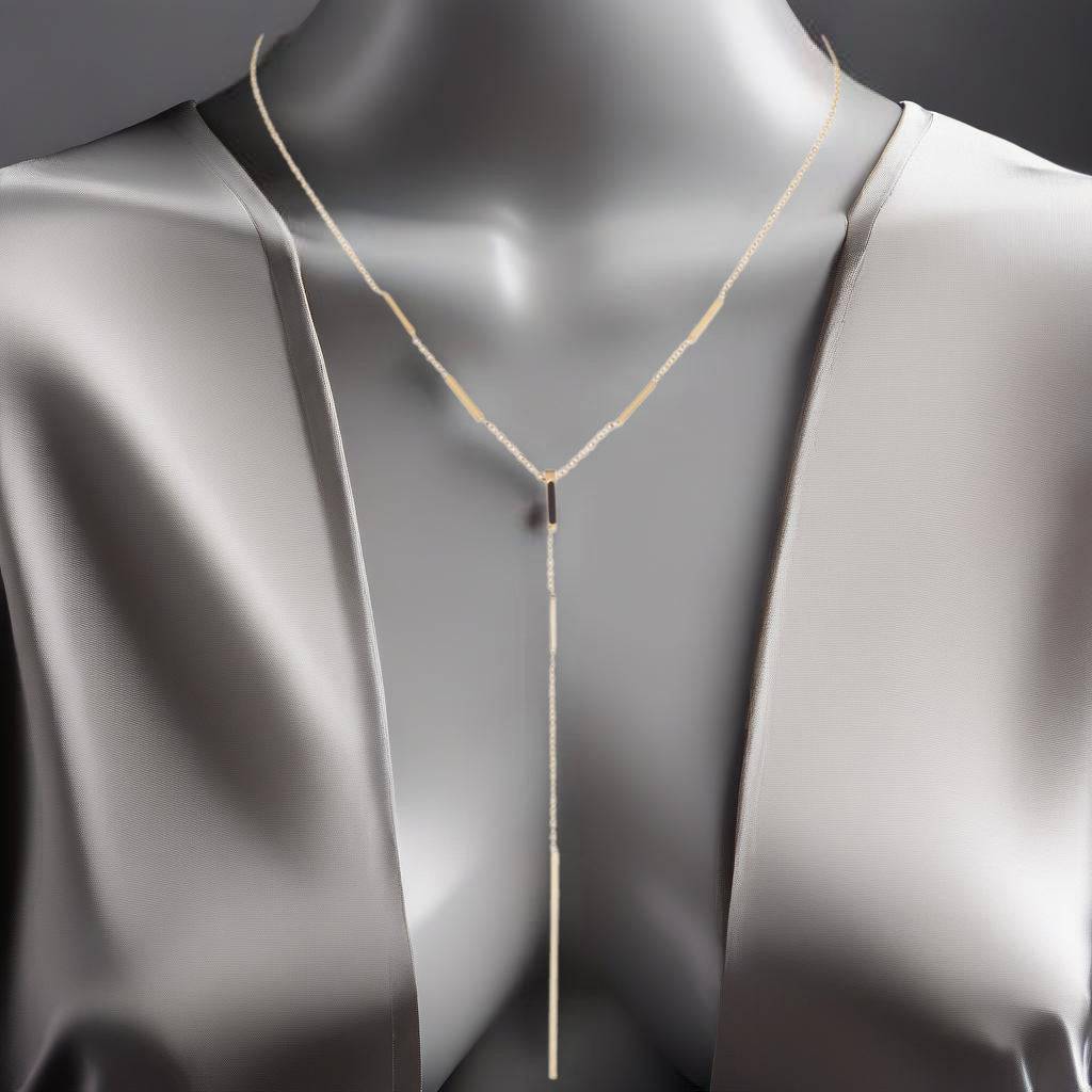 Bar Drop Necklace | Gold-Toned Stainless Steel