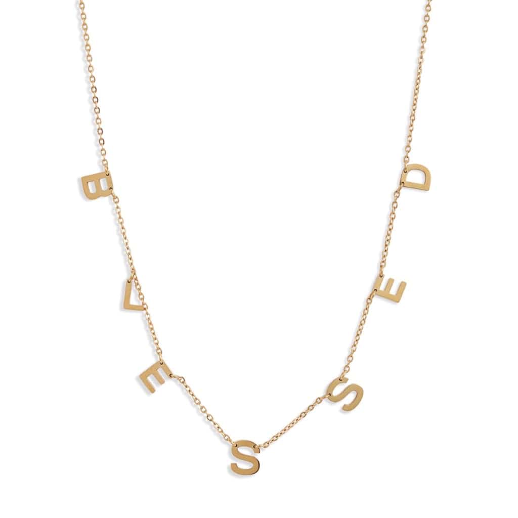 Blessed Charm Necklace | Gold-Toned Stainless Steel