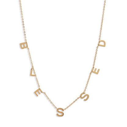 Blessed Charm Necklace | Gold-Toned Stainless Steel