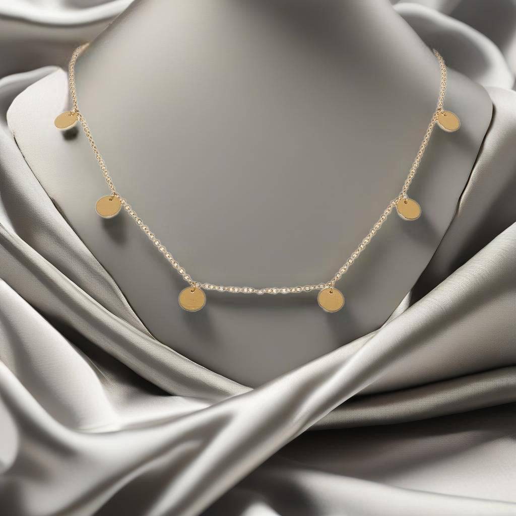 Delicate Coin Choker Necklace | Gold-Tone Stainless Steel