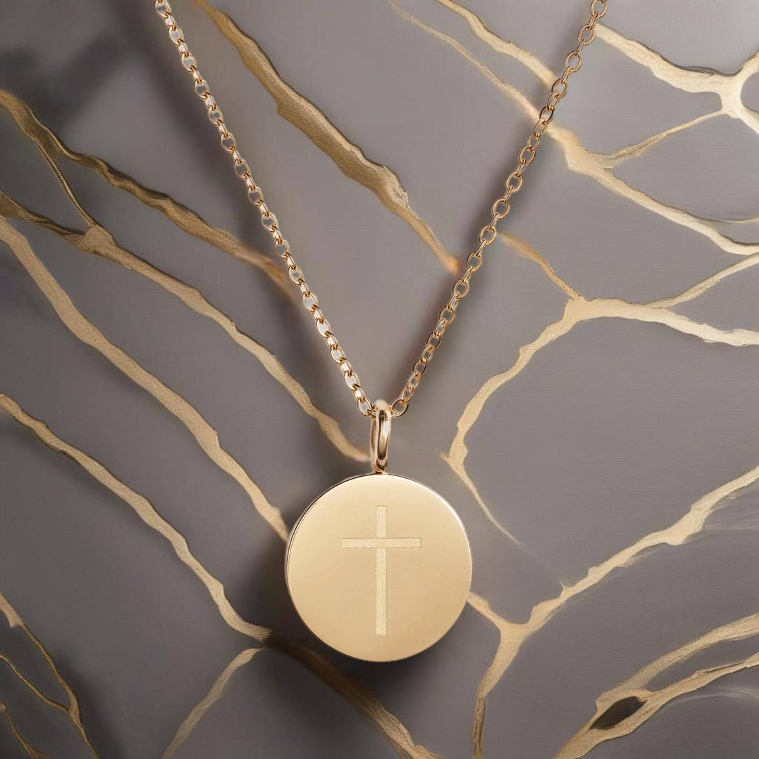 Luxe Charmy Cross Necklace | Gold-Tone Stainless Steel