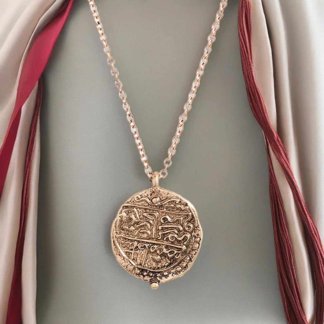 Medallion Coin Charm Necklace | Gold-Plated Brass