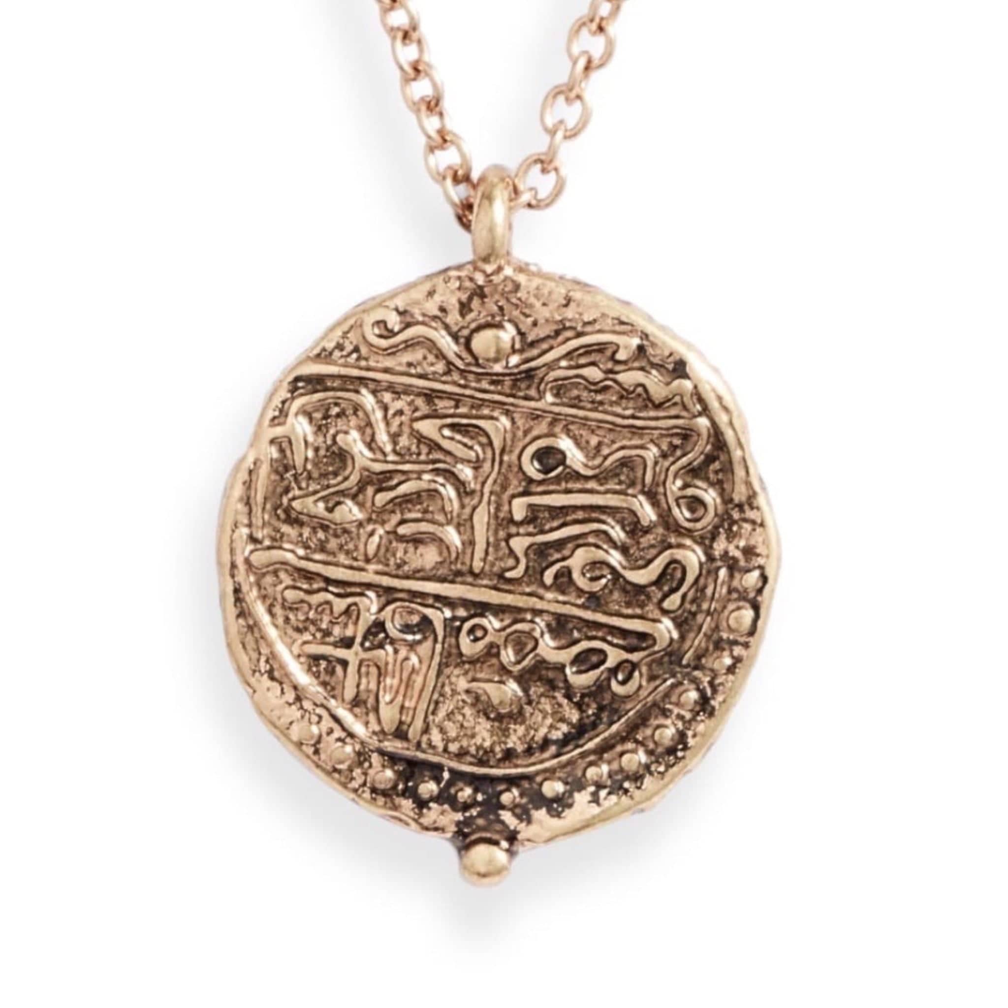 Medallion Coin Charm Necklace | Gold-Plated Brass